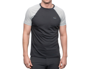 Men's merino wool Bergans Y LightLine Merino Tee Men Dark Shadow Grey /Pearl 2025
