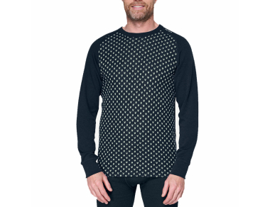Men’s merino wool thermal top Devold Signature Merino 230 Shirt Man Ink / Offwhite – warm top with Norwegian quality! 100% merino wool!