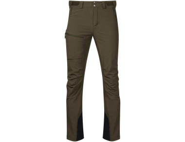 Men's Hiking pants Bergans Breheimen Softshell Pants Dark Green Mud