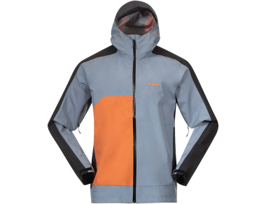 Men's Hardshell jacket Bergans Vaagaa Light 3L Shell Jacket Men Husky Blue / Black / Faded Orange 2024