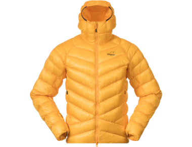 Men's Down Jacket Bergans Y LightLine Weightless Down Jacket Hood Men Mango Yellow 2026
