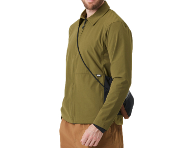 Men's softshell jacket Picture Organic Outif Zip Windbreaker Jacket Tobacco – lightweight, wind-resistant jacket with a shirt-style look. Order now on the website!