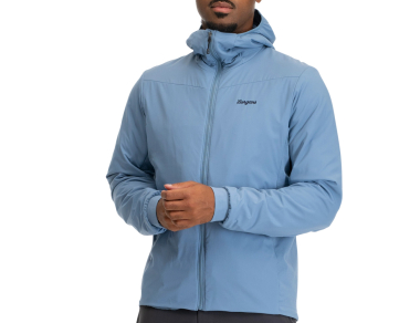 Men’s insulated jacket Bergans Holo Insulated Hood Jacket Men Elemental Blue – lightweight and warm jacket for hiking and everyday use! High-quality cold protection! Order here – Norwegian quality!