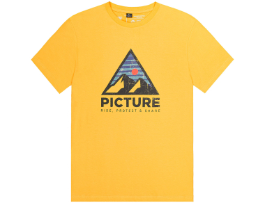 Мъжка тениска Picture Organic Authentic tee spectra yellow лице