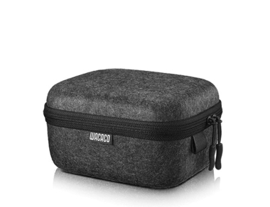 Protective case for Minipresso NS2 portable coffee maker - functional and stylish, includes a capsule compartment, cloth, and silicone mat. Buy here!