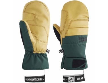 Ski mittens Picture Organic Ancon Mitts Ponderosa Pine – very warm, with dense insulation, waterproof (20k mm water column), and durable. Order here!