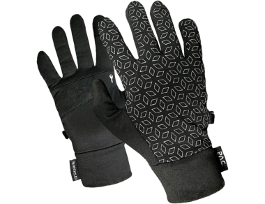 PAC Recycled Running Reflective Gloves + Touch Black