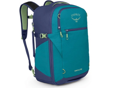 Osprey Daylite 35L Travel Backpack Blue Spikemoss – ideal for business trips and city travel. Fits airline carry-on requirements. Order now!