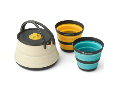 Sea to Summit Frontier Ultralight Collapsible Kettle Cook Set with Cups - ultra-light, compact, and durable set including a kettle and two cups!