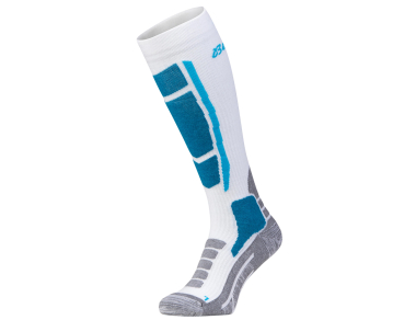 Bergans AllMountain Ski Merino Sock Arctic White / Aqua Lagoon - warm, comfortable, and cozy!⭐Order now!⭐