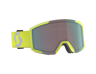 Ski goggle Scott Shield Goggle Virescent Yellow / Light Grey с допълнитена плака Illuminator Blue Chrome