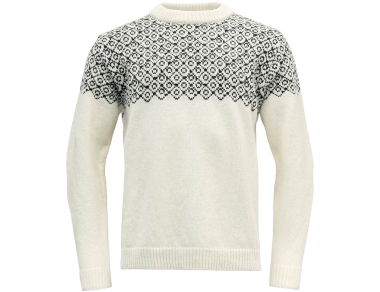 Wool Sweater Devold Bjørnøya Offwhite / Ink 2024