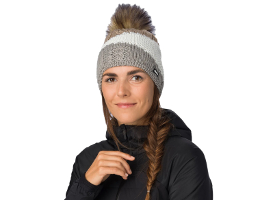 Winter Hat Eisbär Eden Lux Crystal MÜ 106 Grey / White / Beige - Stylish look and excellent thermoregulation. Don’t wait – buy yours today!