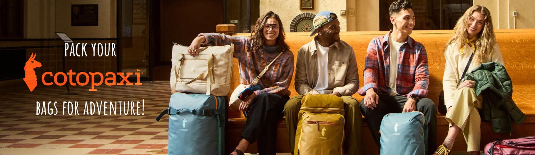 Backpacks, duffle bags and clothing from Cotopaxi